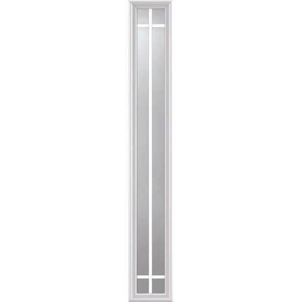 ODL Impact Resistant 6 Light - 5/8 Prairie Internal Grille Low-E Door Glass - 9" x 66" Frame Kit