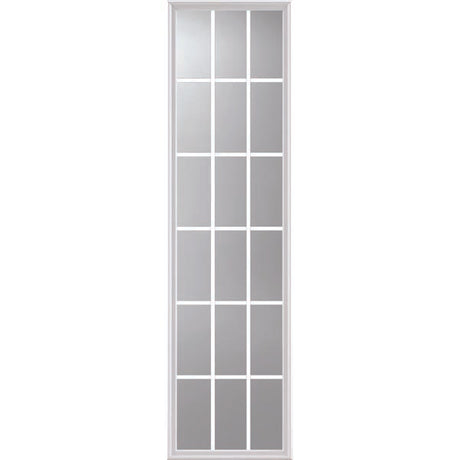 ODL Impact Resistant 18 Light - 5/8 Internal Grille Low-E Door Glass - 22" x 82" Frame Kit