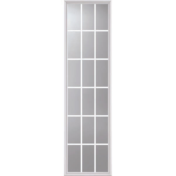 ODL Impact Resistant 18 Light - 5/8 Internal Grille Low-E Door Glass - 22" x 82" Frame Kit