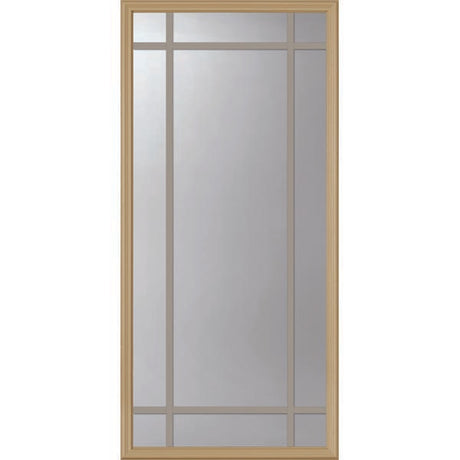 ODL Clear Low-E Door Glass - 9 Light - 5/8 Prairie Internal Grille - 24" x 50" Frame Kit