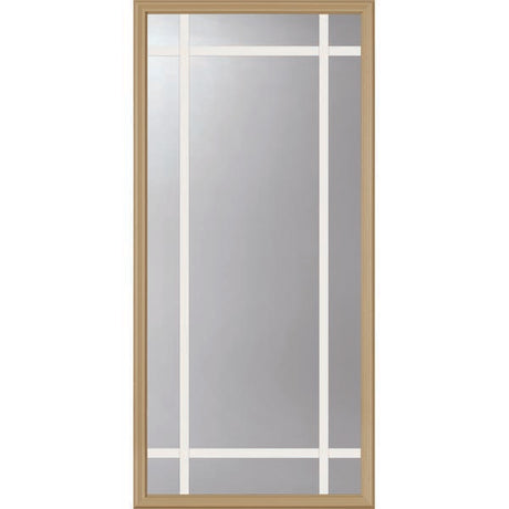 ODL Clear Low-E Door Glass - 9 Light - 5/8 Prairie Internal Grille - 24" x 50" Frame Kit