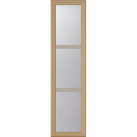 ODL Clear Low-E Door Glass - 3 Light - 5/8 Internal Grille - 10" x 38" Frame Kit