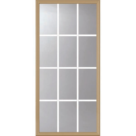 ODL Clear Door Glass - 12 Light - 5/8 Internal Grille - 24" x 50" Frame Kit