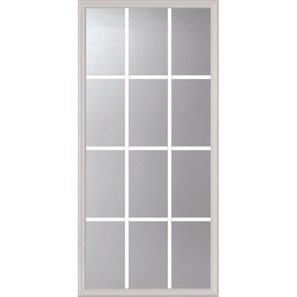 ODL Clear Door Glass - 12 Light - 5/8 Internal Grille - 24" x 50" Frame Kit