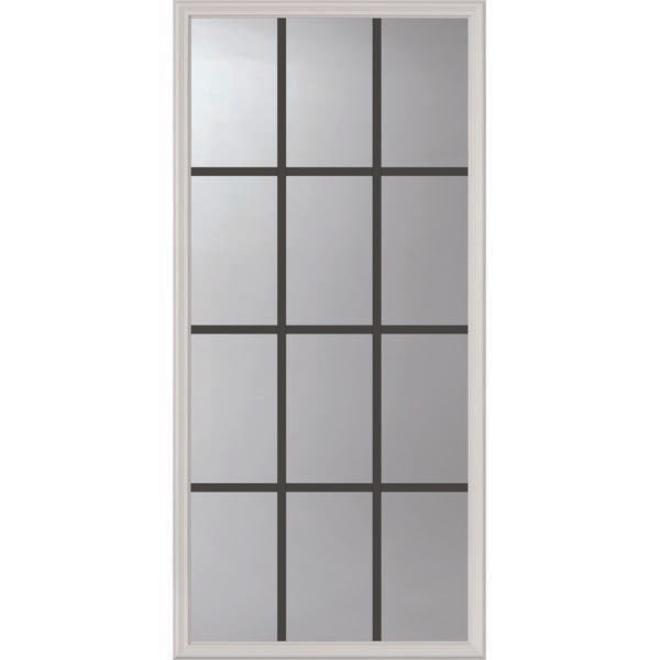 ODL Clear Door Glass - 12 Light - 5/8 Internal Grille - 24" x 50" Frame Kit