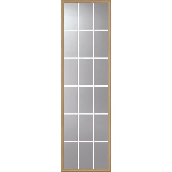 ODL Clear Door Glass - 18 Light - 5/8 Internal Grille - 24" x 82" Frame Kit