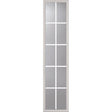 ODL Clear Low-E Door Glass - 10 Light - 5/8 Internal Grille - 16" x 66" Frame Kit
