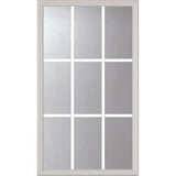 ODL Clear Door Glass - 9 Light - 5/8 Internal Grille - 22" x 38" Frame Kit