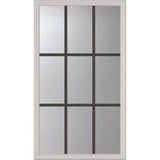 ODL Clear Door Glass - 9 Light - 5/8 Internal Grille - 22" x 38" Frame Kit