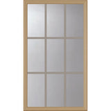 ODL Clear Door Glass - 9 Light - 5/8 Internal Grille - 22" x 38" Frame Kit