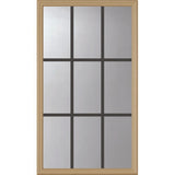 ODL Clear Door Glass - 9 Light - 5/8 Internal Grille - 22" x 38" Frame Kit