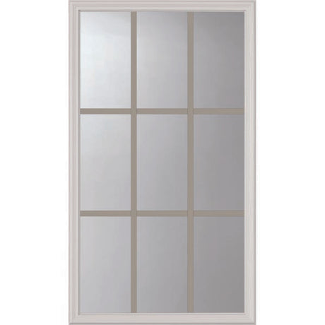 ODL Clear Door Glass - 9 Light - 5/8 Internal Grille - 22" x 38" Frame Kit