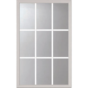 ODL Clear Low-E Door Glass - 9 Light - 5/8 Internal Grille - 24" x 38" Frame Kit