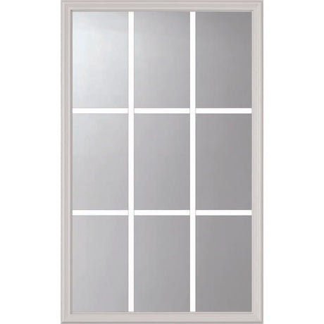 ODL Clear Low-E Door Glass - 9 Light - 5/8 Internal Grille - 24" x 38" Frame Kit