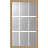 ODL Clear Door Glass - 9 Light - 5/8 Internal Grille - 22" x 38" Frame Kit