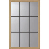 ODL Clear Door Glass - 9 Light - 5/8 Internal Grille - 24" x 38" Frame Kit