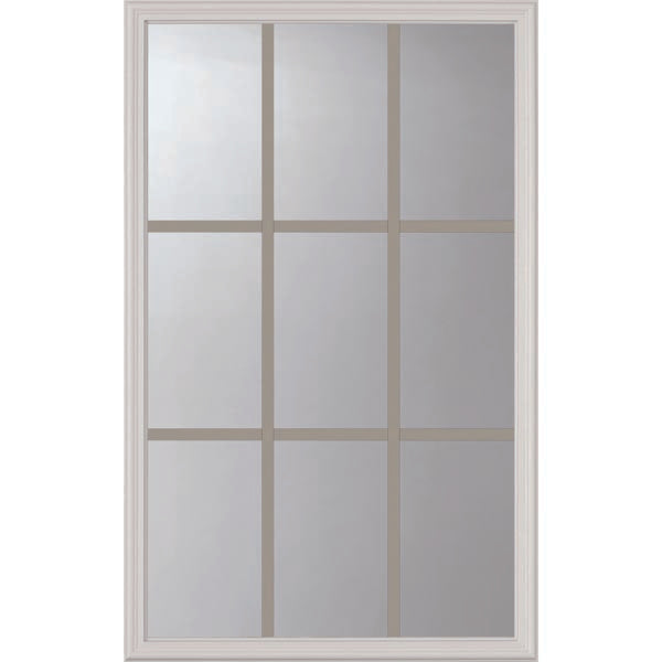 ODL Clear Door Glass - 9 Light - 5/8 Internal Grille - 24" x 38" Frame Kit