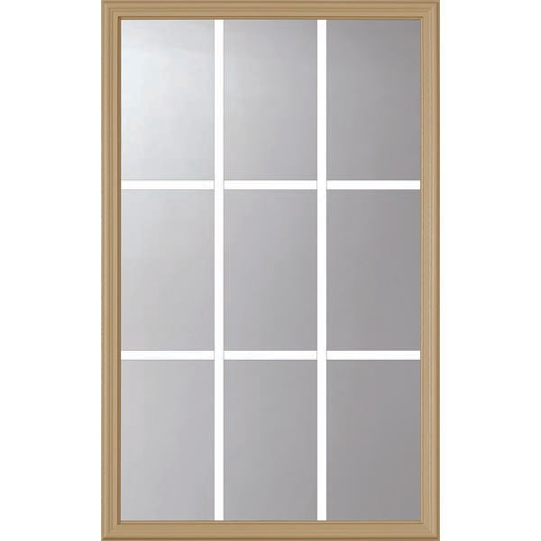 ODL Clear Door Glass - 9 Light - 5/8 Internal Grille - 24" x 38" Frame Kit