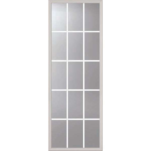 ODL Clear Door Glass - 15 Light - 5/8 Internal Grille - 24" x 66" Frame Kit