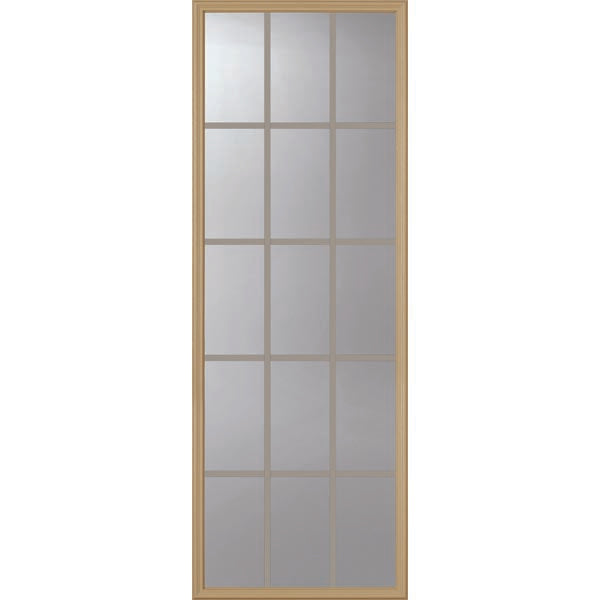ODL Clear Low-E Door Glass - 15 Light - 5/8 Internal Grille - 24" x 66" Frame Kit