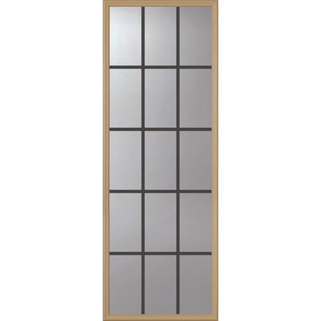 ODL Clear Low-E Door Glass - 15 Light - 5/8 Internal Grille - 24" x 66" Frame Kit