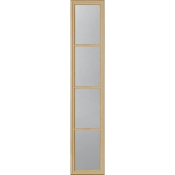ODL Clear Low-E Door Glass - 4 Light External Grille - 10" x 50" Frame Kit