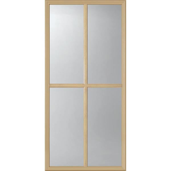 ODL Clear Low-E Door Glass - 4 Light - 7/8 Simulated Divided Light - 24" x 50" Frame Kit