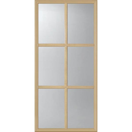 ODL Clear Low-E Door Glass - 6 Light - 7/8 Simulated Divided Light - 24" x 50" Frame Kit