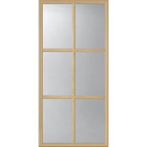 ODL Clear Low-E Door Glass - 6 Light - 7/8 Simulated Divided Light - 24" x 50" Frame Kit