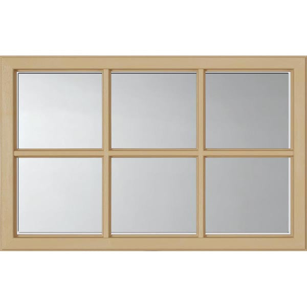 ODL Clear Low-E Door Glass - 6 Light - 1/2 Simulated Divided Light - 27" x 17.25" Craftsman Frame Kit