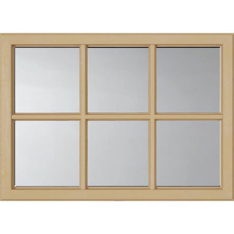 ODL Clear Low-E Door Glass - 6 Light - 1/2 Simulated Divided Light - 24" x 17.25" Craftsman Frame Kit