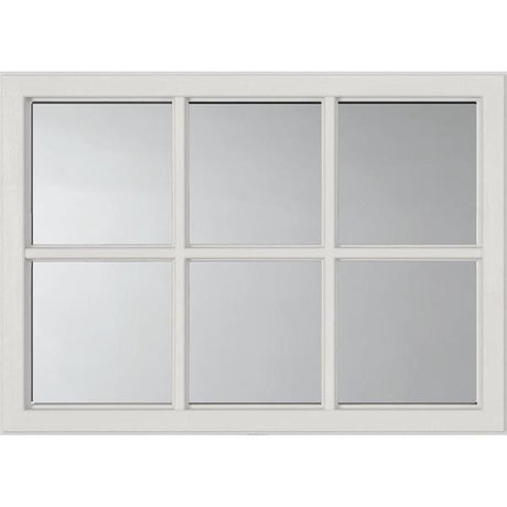 ODL Clear Low-E Door Glass - 6 Light - 1/2 Simulated Divided Light - 24" x 17.25" Craftsman Frame Kit
