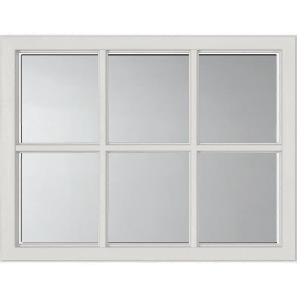 ODL Clear Low-E Door Glass - 6 Light - 1/2 Simulated Divided Light - 23.313" x 17.938" Craftsman Frame Kit