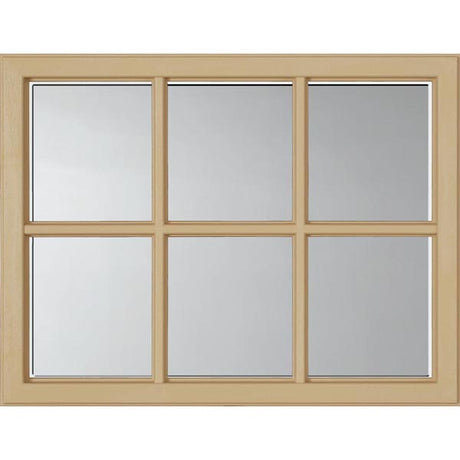 ODL Clear Low-E Door Glass - 6 Light - 1/2 Simulated Divided Light - 23.313" x 17.938" Craftsman Frame Kit