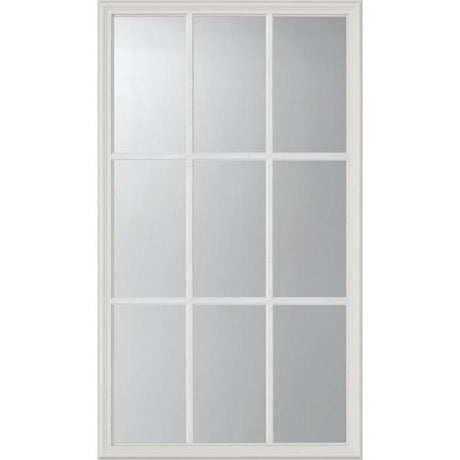 ODL Clear Low-E Door Glass - 9 Light External Grille - 24" x 38" Frame Kit