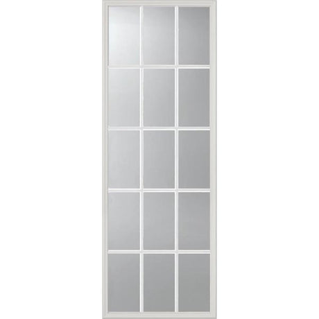 ODL Clear Low-E Door Glass - 15 Light External Grille - 24" x 66" Frame Kit