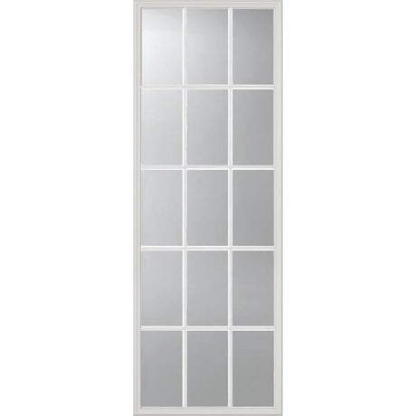 ODL Clear Low-E Door Glass - 15 Light External Grille - 24" x 66" Frame Kit