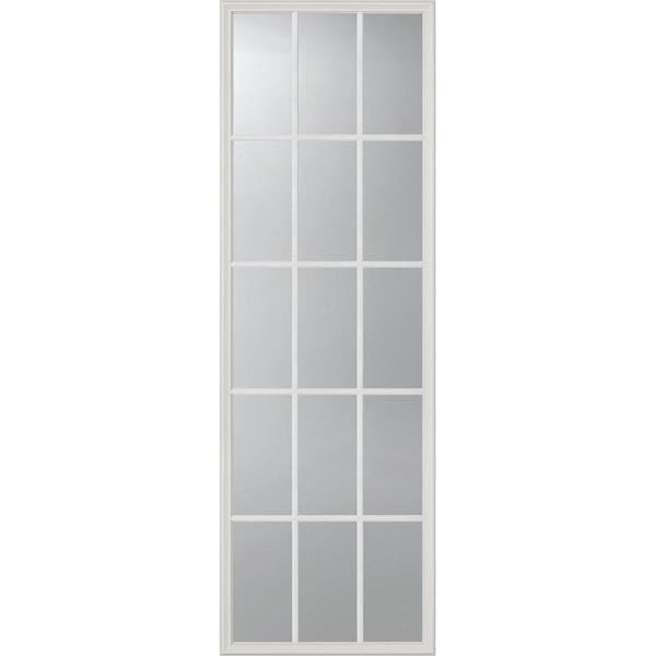 ODL Clear Low-E Door Glass - 15 Light External Grille - 22" x 66" Frame Kit