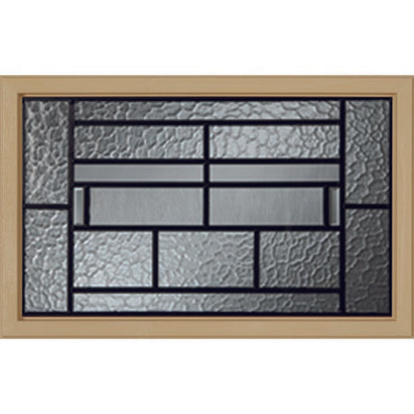 Western Reflections Pembrook Door Glass - 23.313" x 17.938" Craftsman Frame Kit