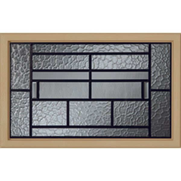 Western Reflections Pembrook Door Glass - 27" x 17.25" Craftsman Frame Kit