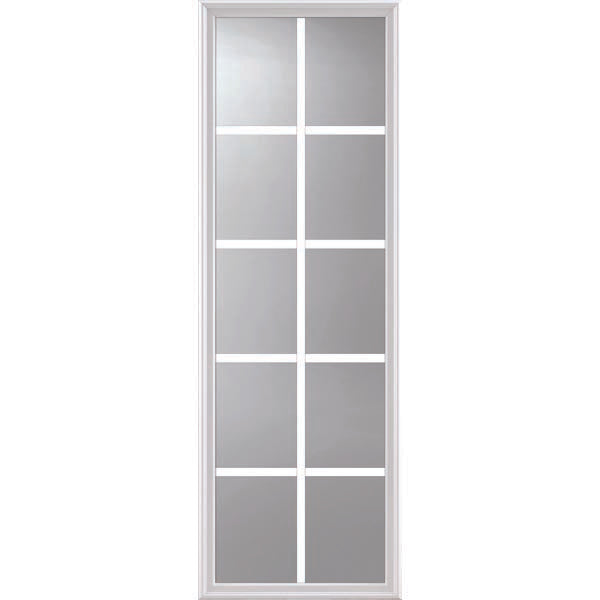 ODL Impact Resistant 10 Light - 5/8 Internal Grille Low-E Door Glass - 22" x 66" Frame Kit
