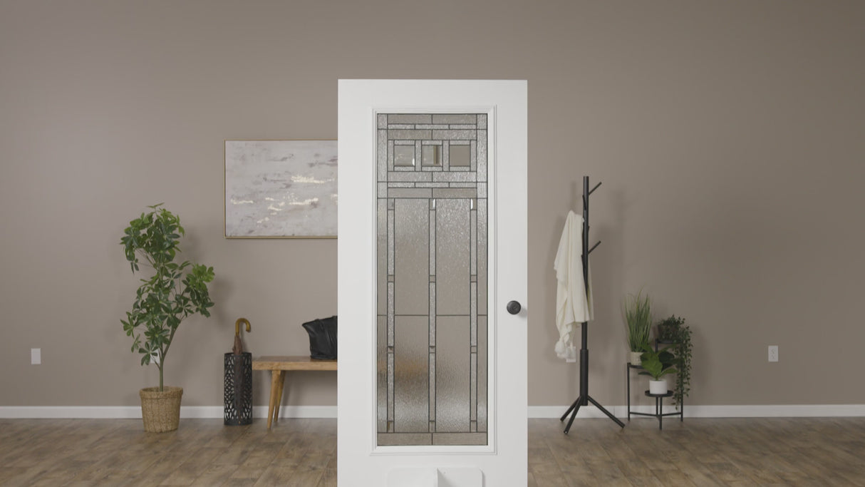 Western Reflections Vintage Craftsman Door Glass - 23.313" x 17.938"
